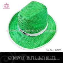 Chapeau de paille de cowboy vert pas cher